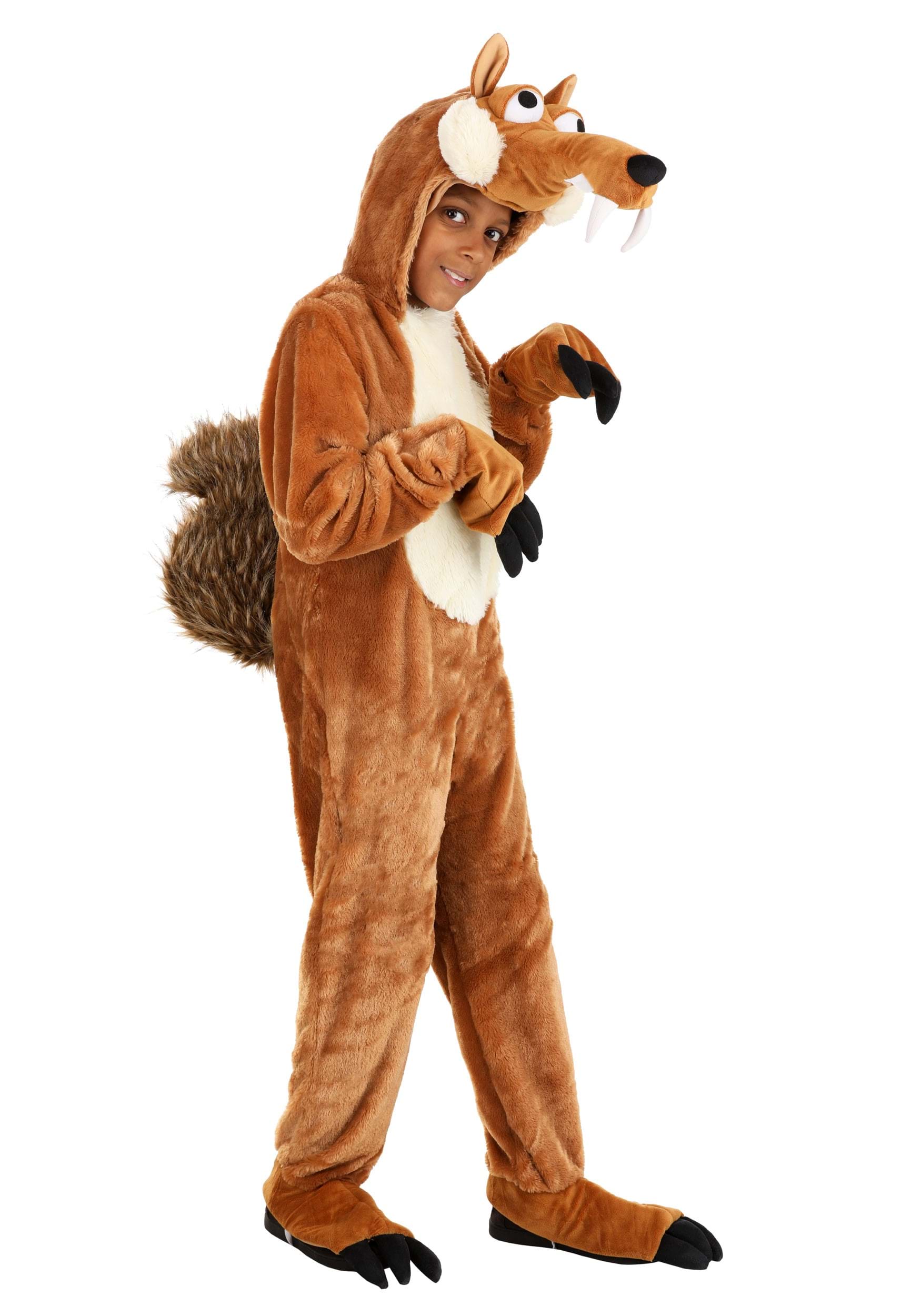 Photos - Fancy Dress FUN Costumes Scrat Costume for Kids | Ice Age Squirrel Costumes Black/