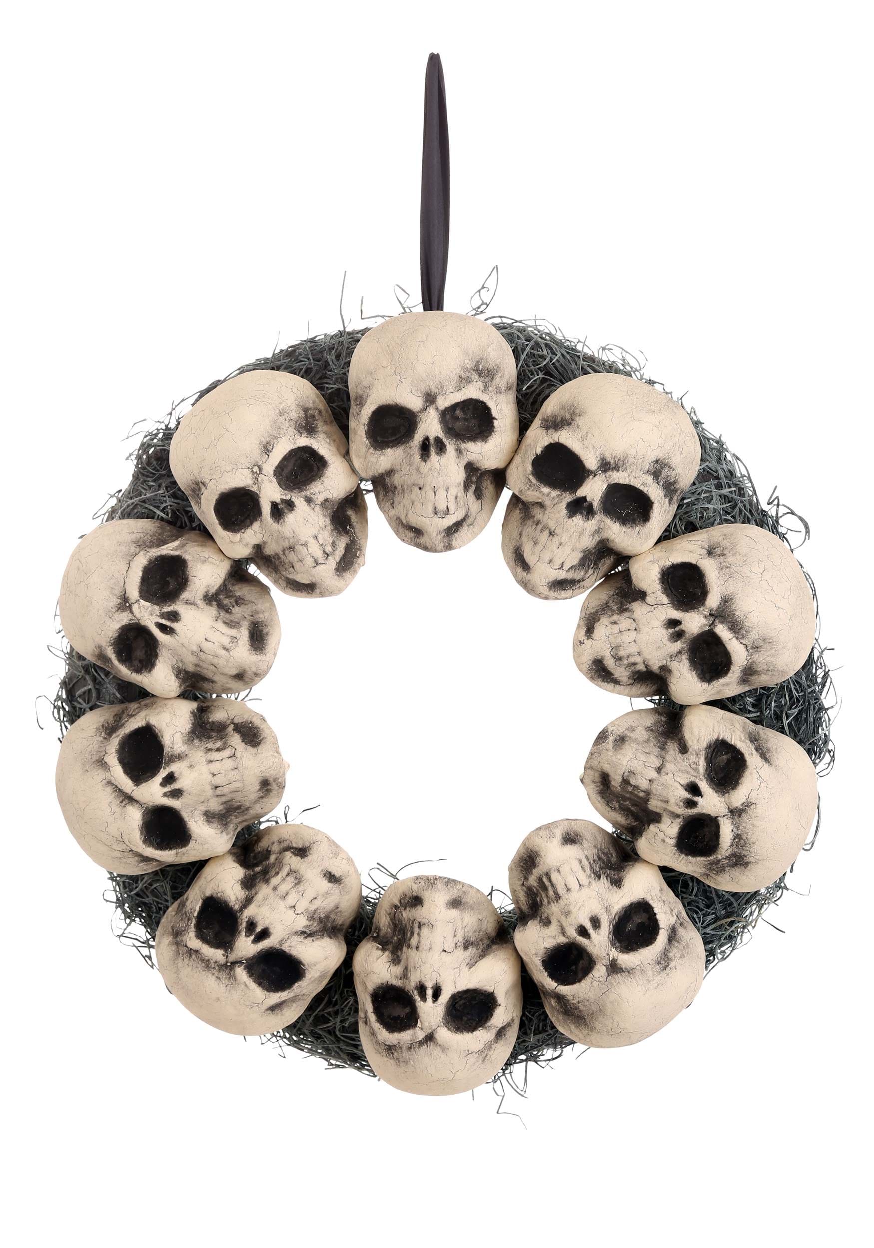 15-Inch Scary Skulls Wreath Halloween Decoration | Halloween Wreath