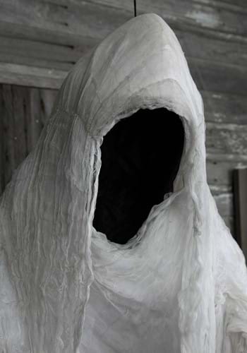 Halloween Faceless Hanging White Shroud Ghost Ghoul 100cm Party Prop Decoration 