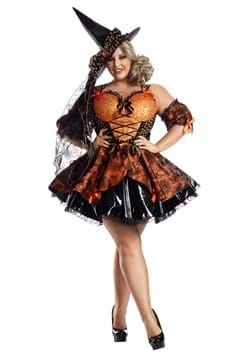 Womens Plus Size Harvest Witch Costume