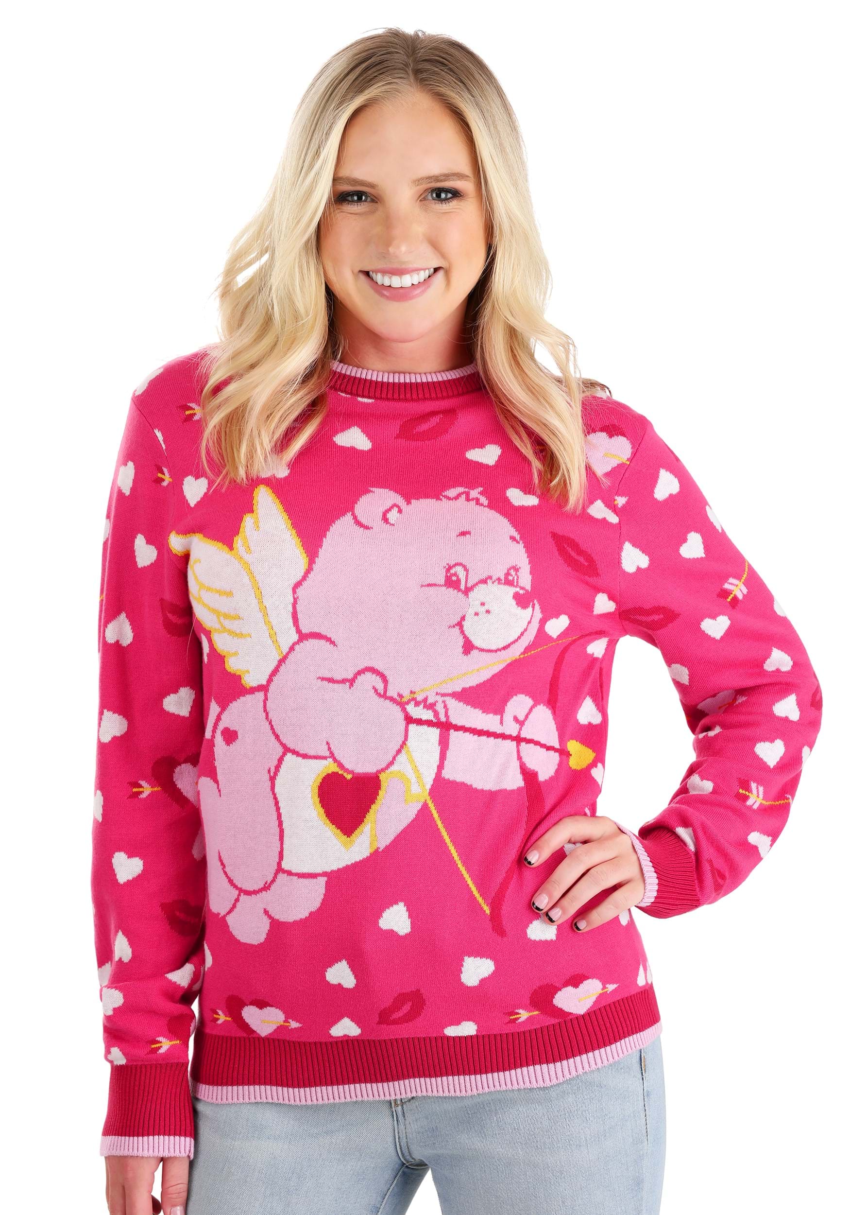 Love A Lot Bear Adult Valentines Sweater