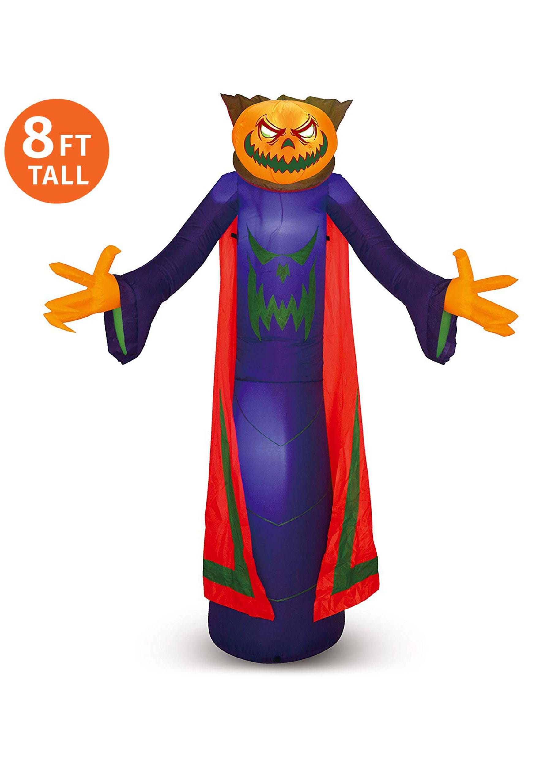 Photos - Other interior and decor Wizard Joyin Inflatable 8FT Pumpkin  Halloween Decoration Green/Purple& 