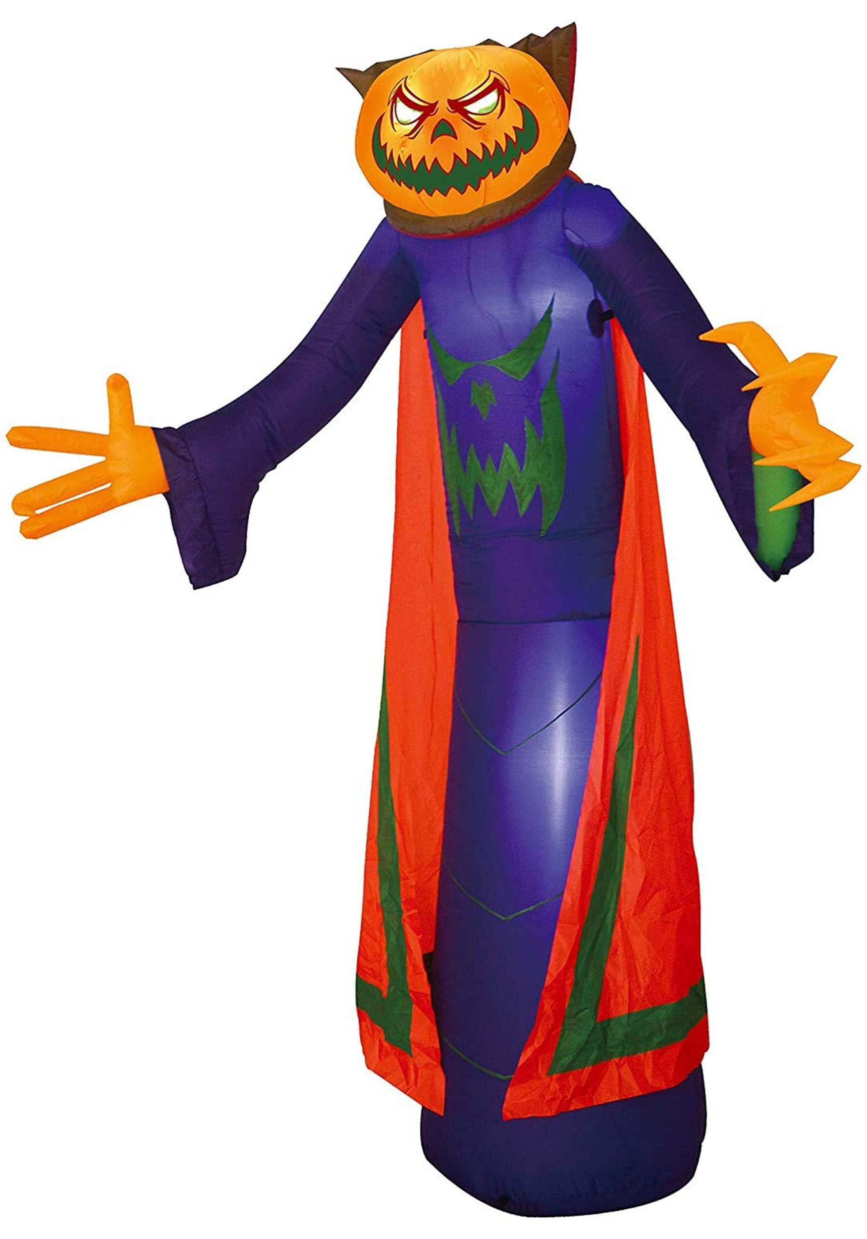 Inflatable 8FT Pumpkin Wizard Halloween Decoration