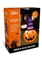 Inflatable 5ft Pumpkin Witch Alt 3