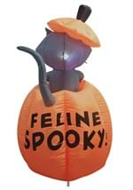 Inflatable 5 ft animated Pumpkin Cat Alt 1