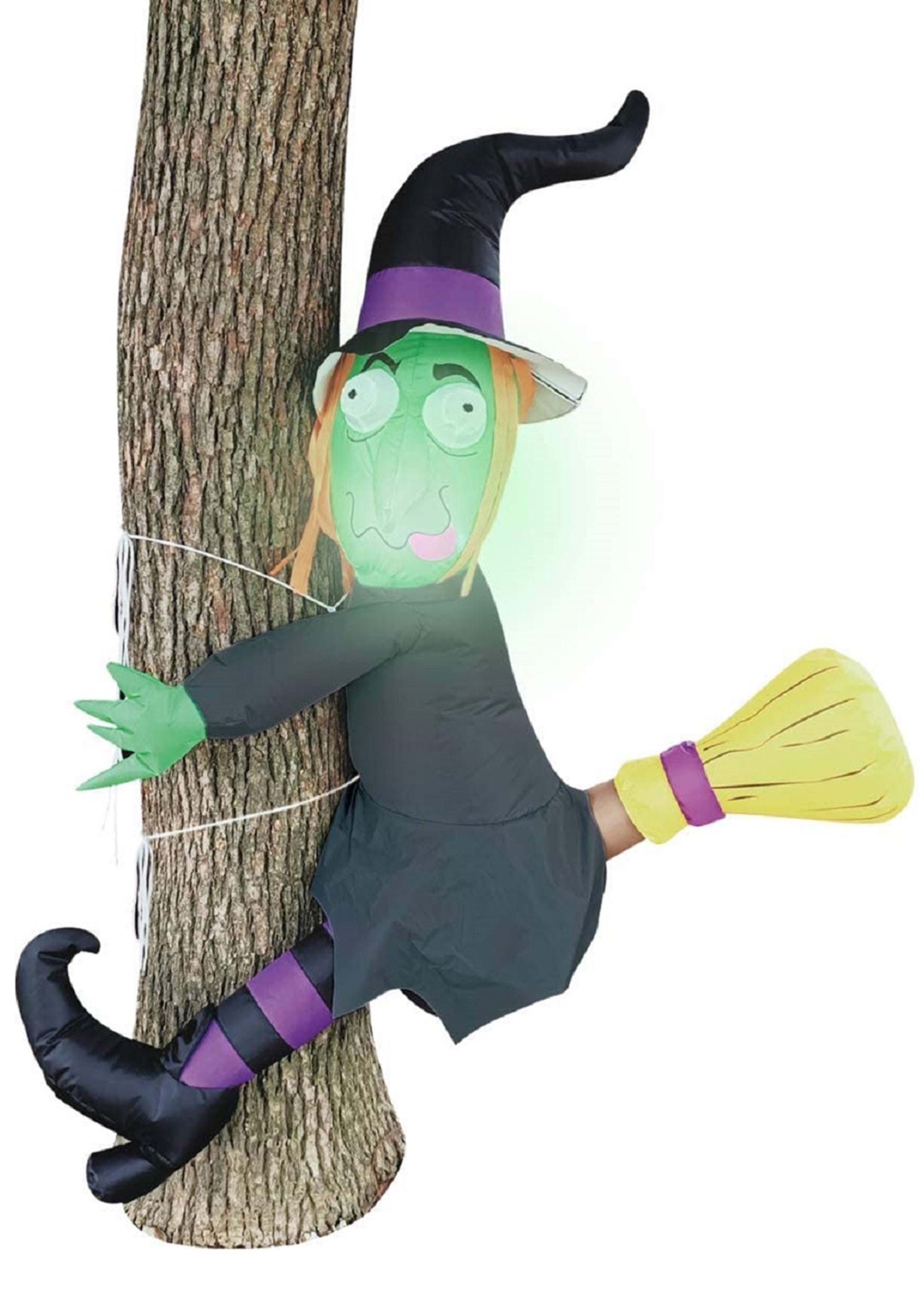 Photos - Other interior and decor Joyin 4 Foot Inflatable Crashing Witch on a Tree Halloween Decoration Gree