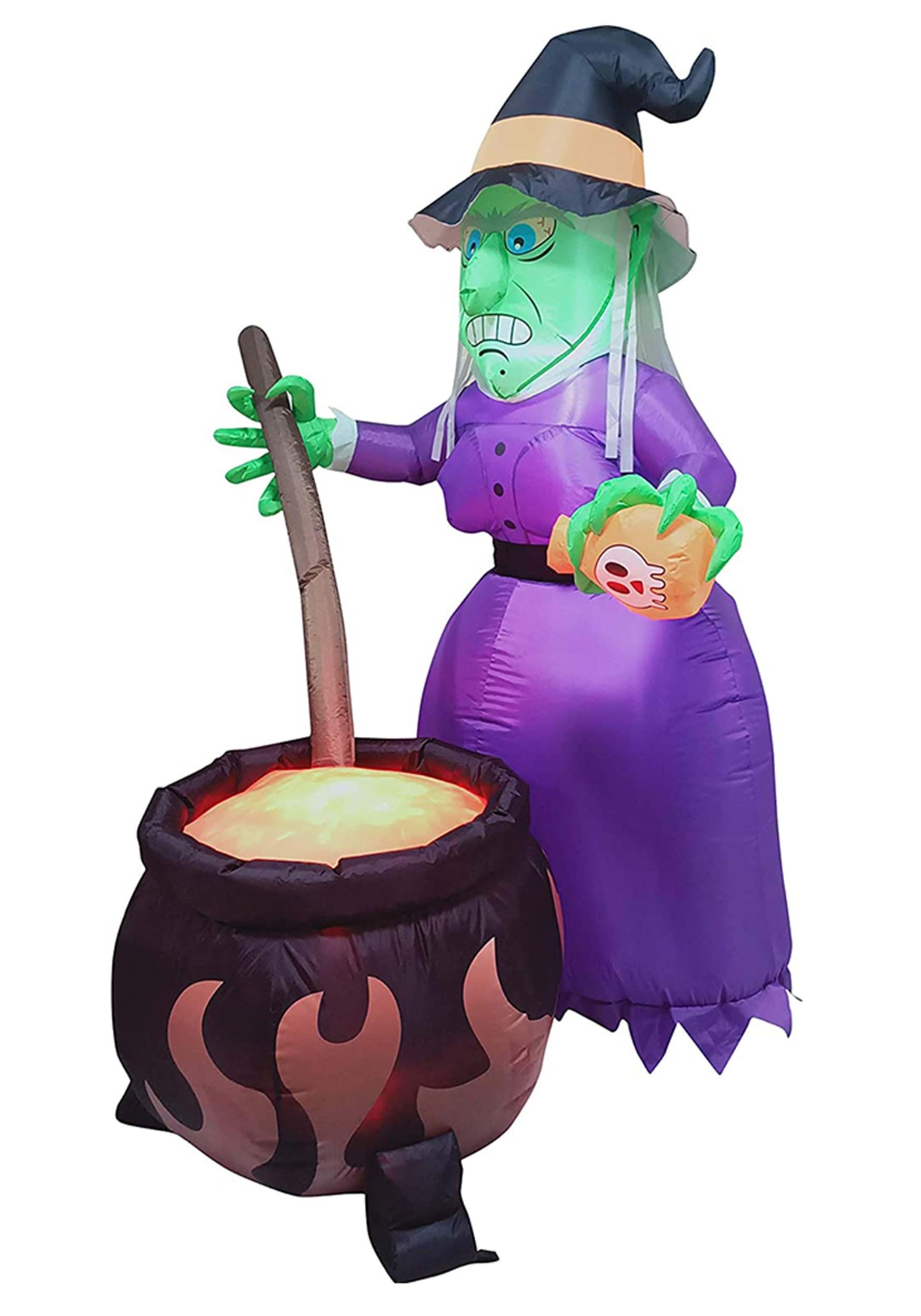 6 Ft Inflatable Witch and Cauldron