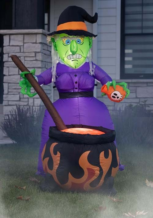 6 Ft Witch and Cauldron Inflatable