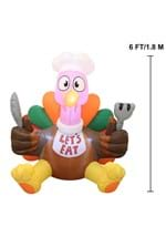 Inflatable 6 Ft Let's Eat Turkey Alt 2