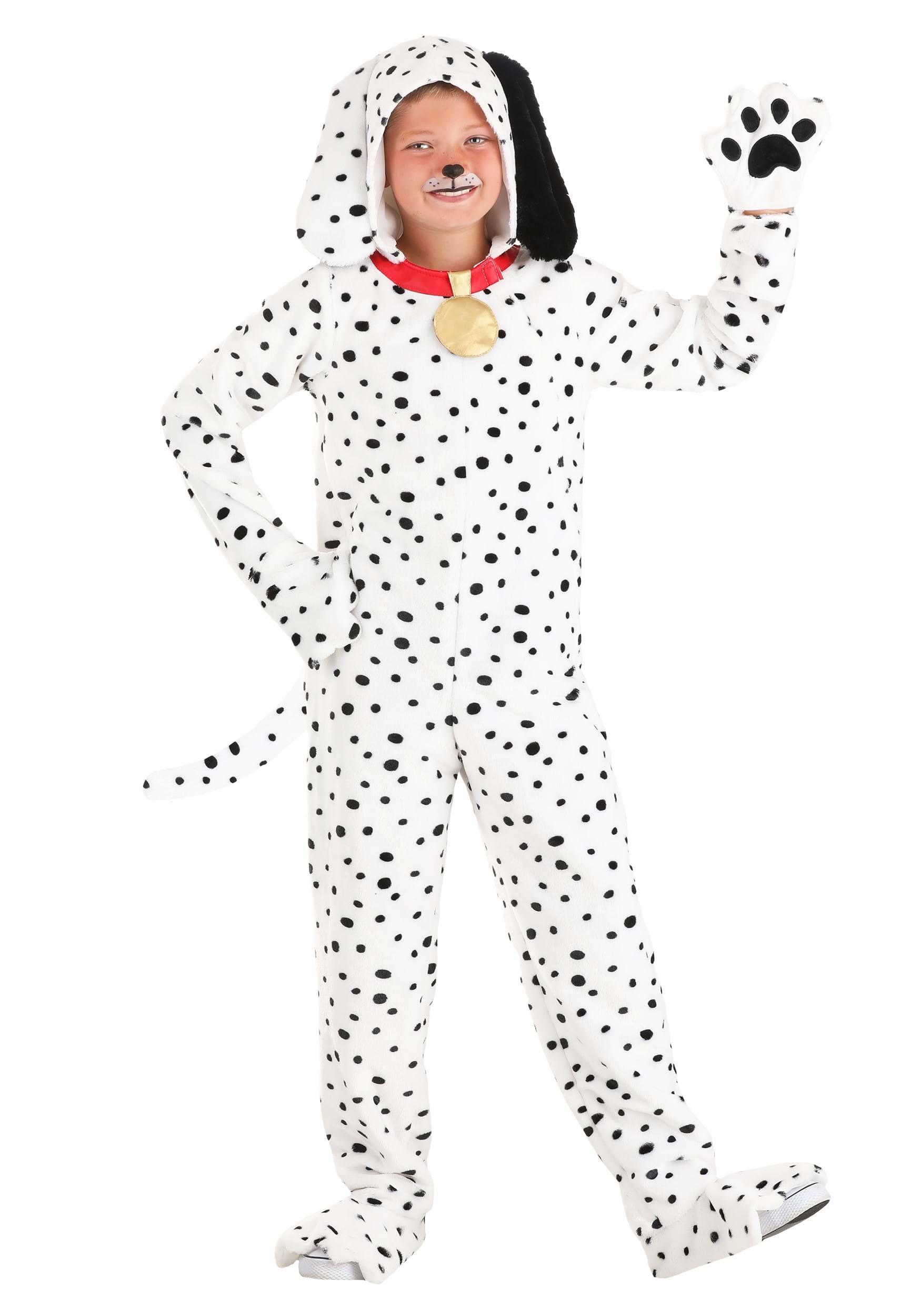 Photos - Fancy Dress FUN Costumes Plush Dalmatian Puppy Jumpsuit for Kids Black/Red/Whi