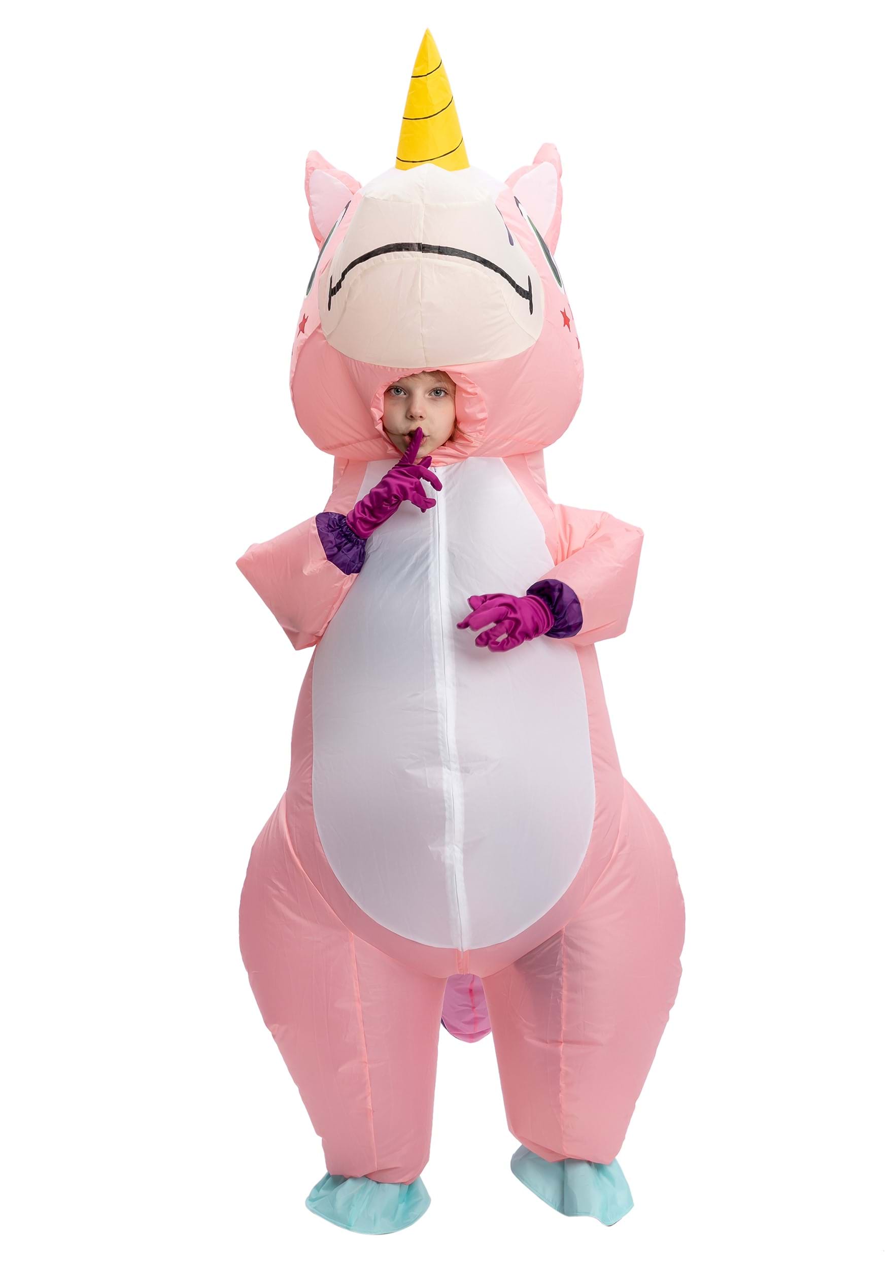 Inflatable Pink Unicorn Child Costume