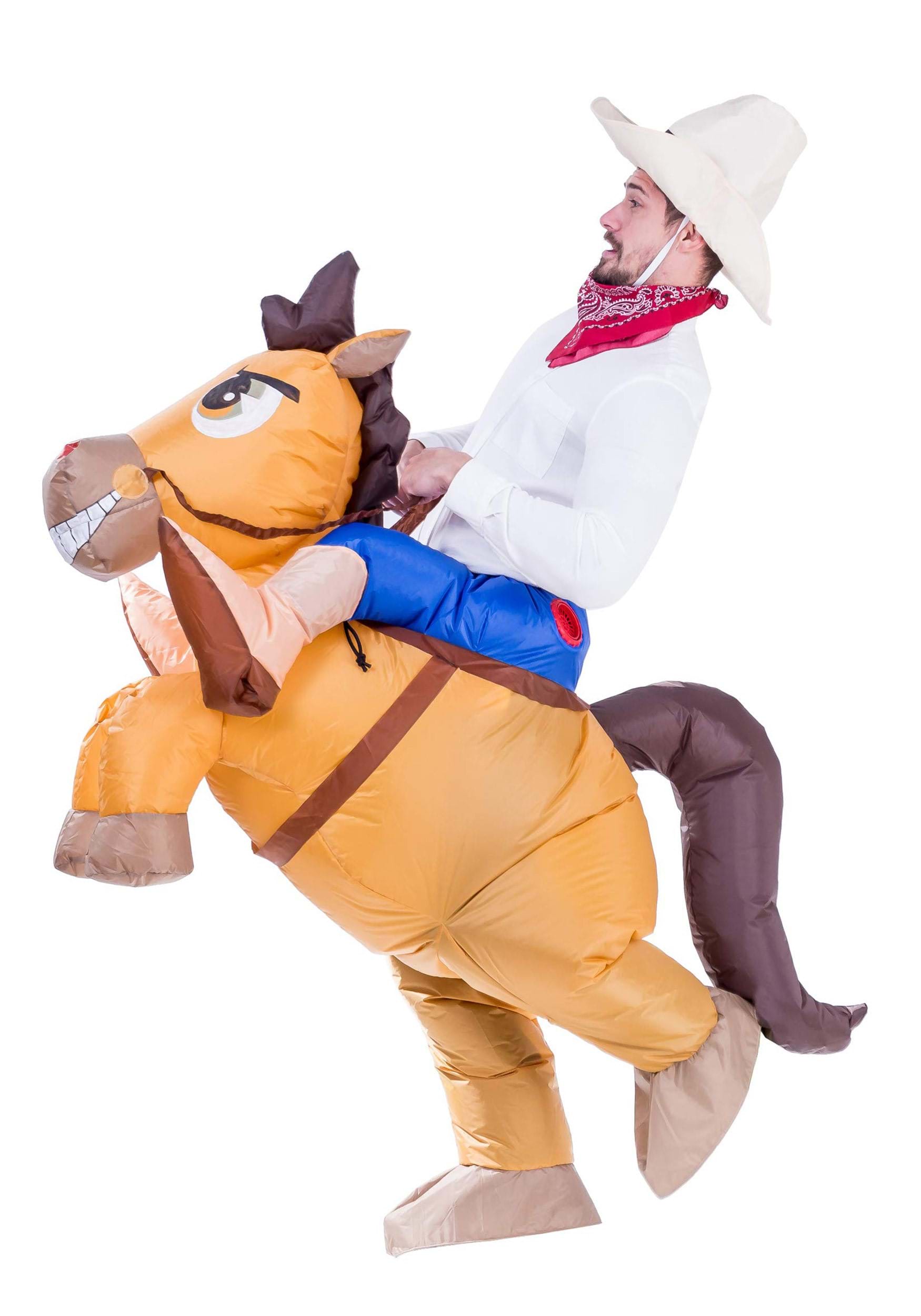 Photos - Fancy Dress Joyin Adult Inflatable Horse Ride-On Costume | Inflatable Costumes Blue