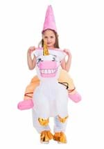 Inflatable Child Unicorn Ride On Costume Alt 2