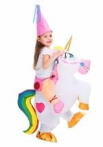 Inflatable Child Unicorn Ride On Costume Alt 1