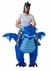 Inflatable Adult Blue Dragon Ride-On Costume Alt 1