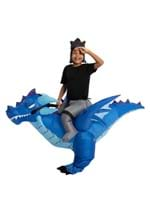 Inflatable Child Blue Dragon Ride-On Costume alt 3