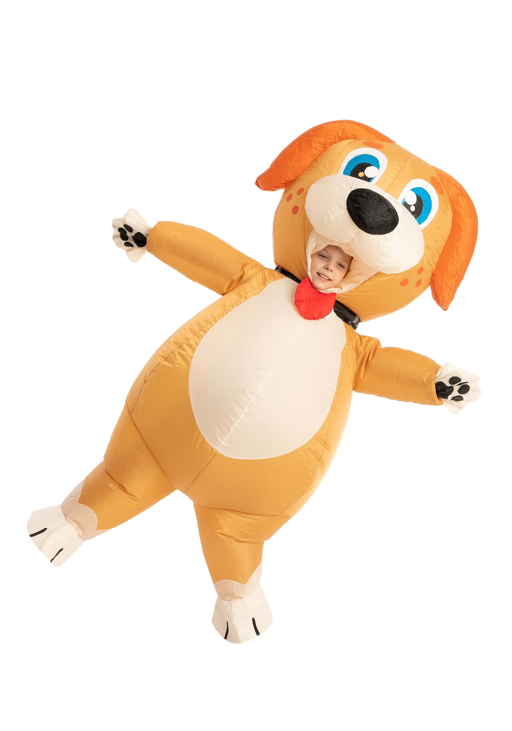 ABOOFAN Inflatable Big Yellow Dog Costume for Kids Children Performance  Funny Cosplay Suit Halloween…See more ABOOFAN Inflatable Big Yellow Dog