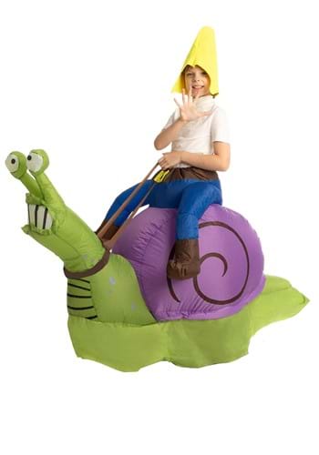 Inflatable Grumpy Snail Ride-On Costume for Children