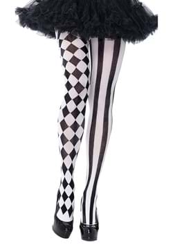 Black and White Harlequin Tights