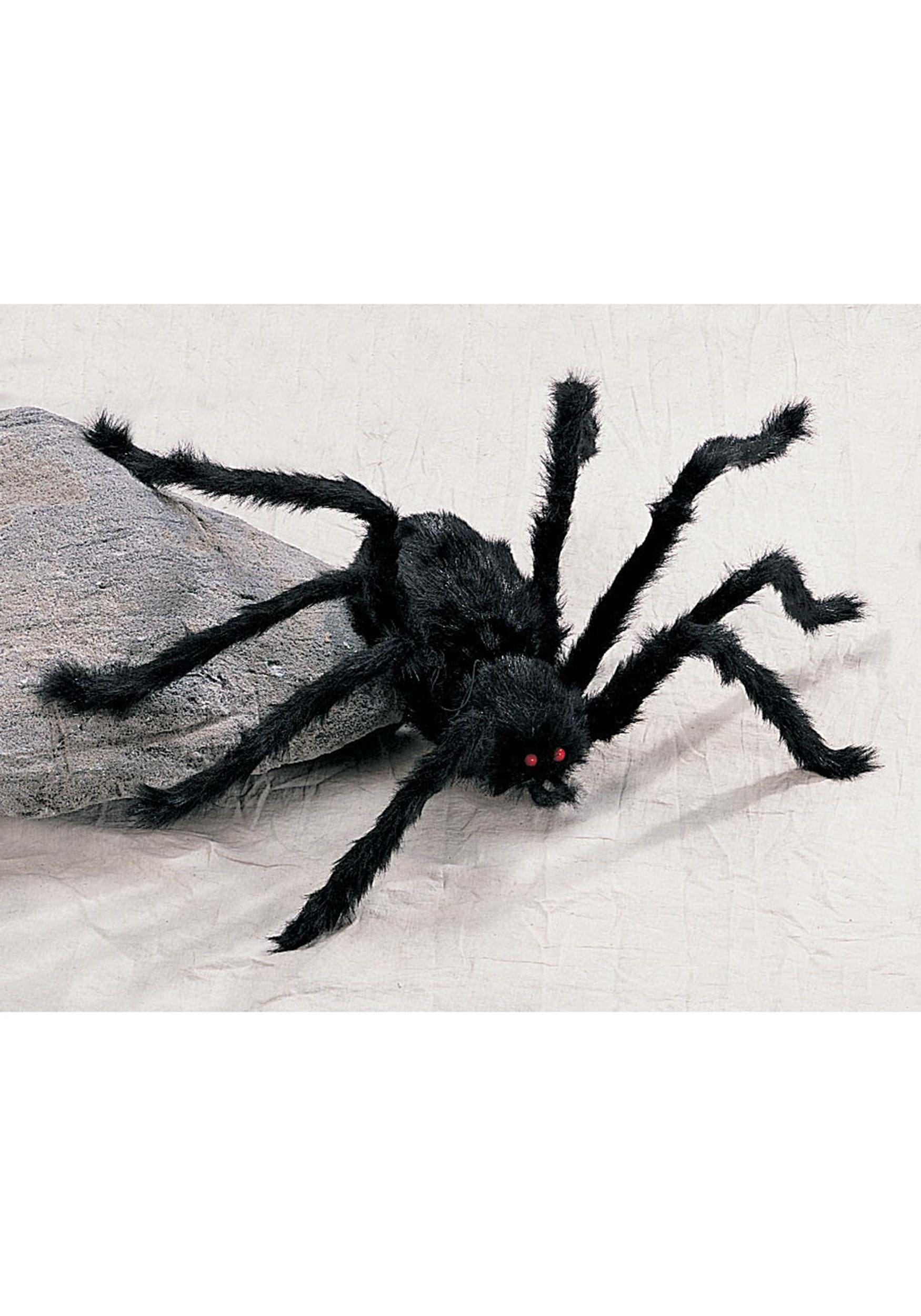 Medium Hairy Black Spider Decoration