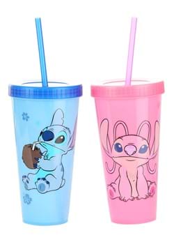 Stitch and Angel Color Changing Plastic Tumbler 2 Pack-1