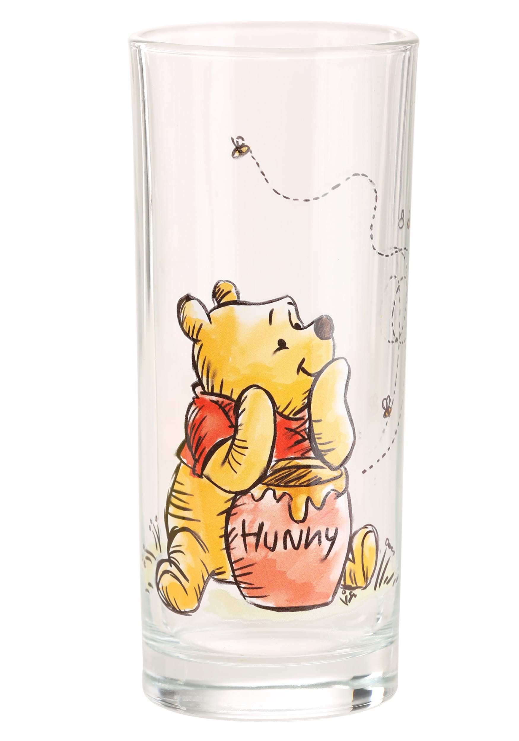 Disney Winnie the Pooh Christmas Glassware Set Holiday Piglet Tigger 10 oz Glass 