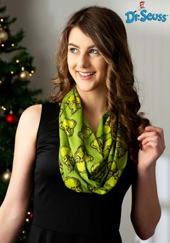 Dr Seuss The Grinch Jersey Scarf for Women-1