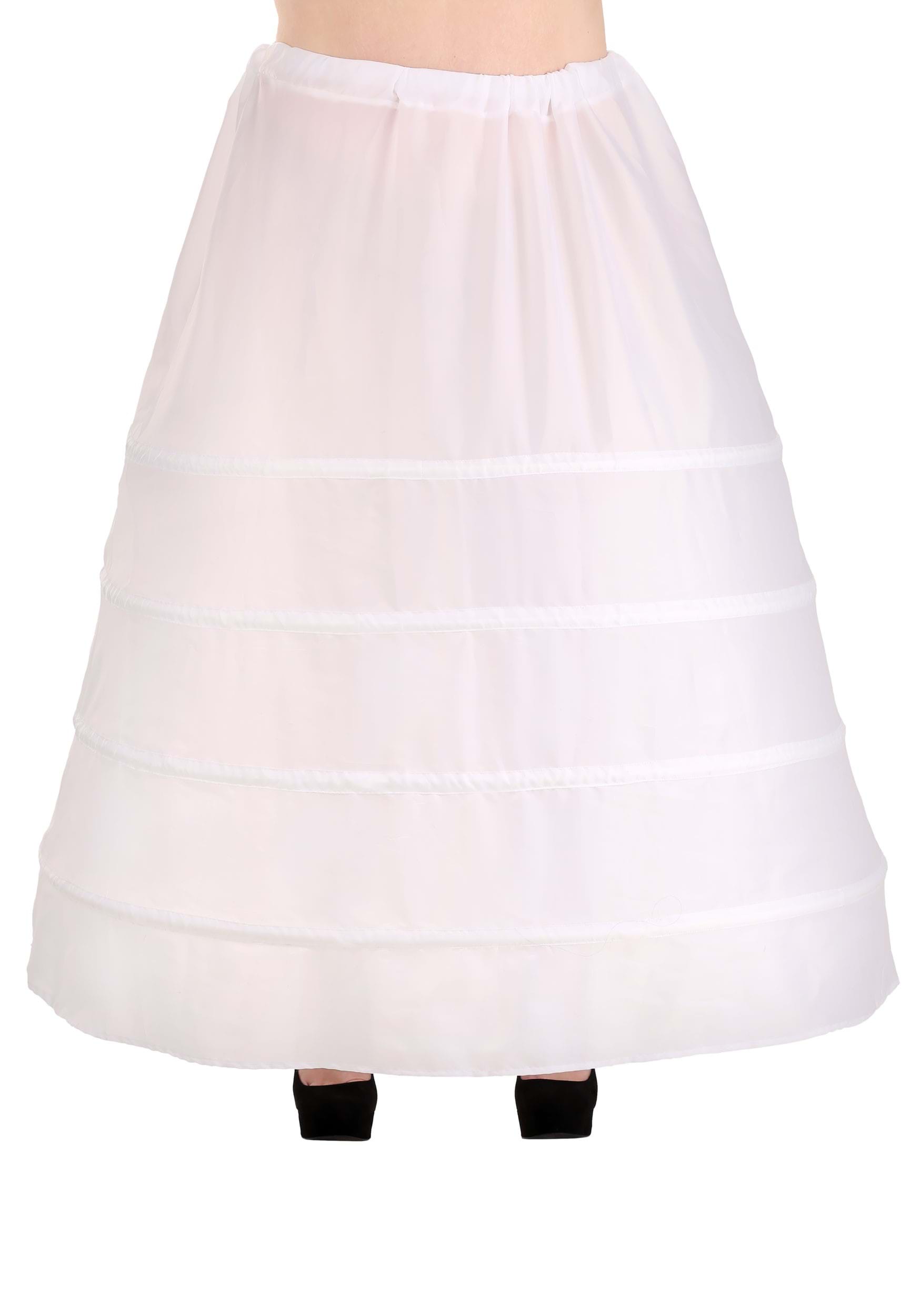 Plus Size White Hoop Skirt