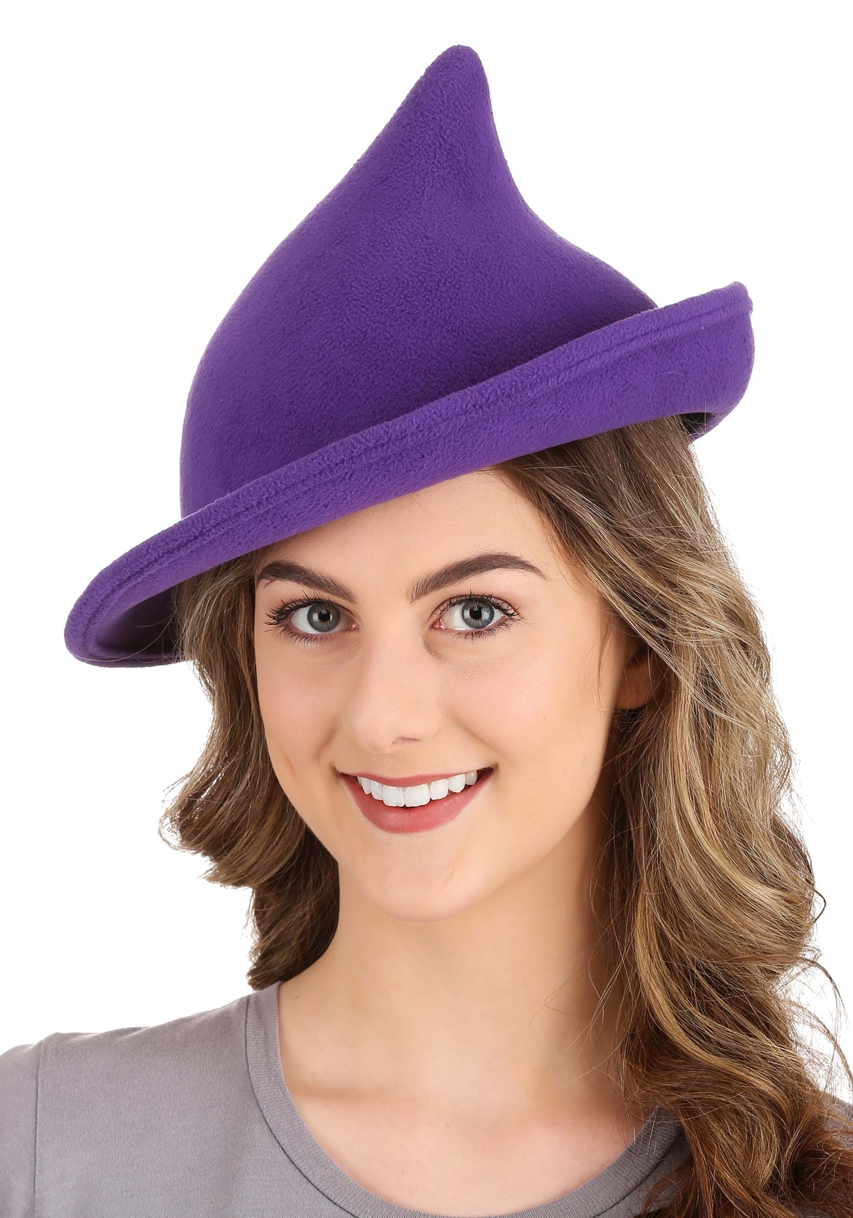 Velkommen hensynsløs Bloodstained Modern Witch Costume Hat Purple