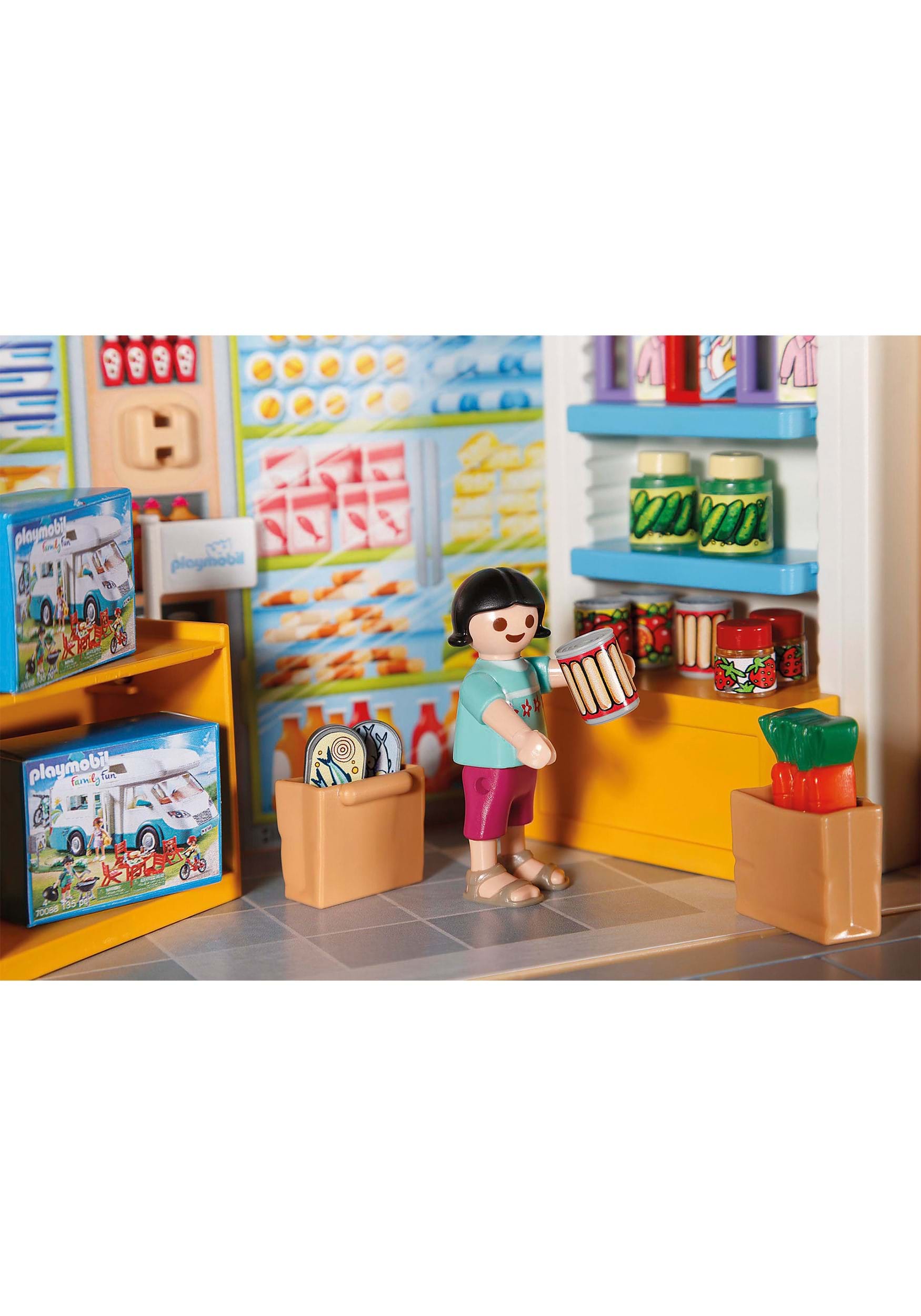 C House supermarket Shop NEW Playmobil Assorted food items  packet jar tins