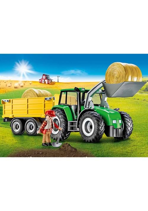 Playmobil Tractor With Trailer