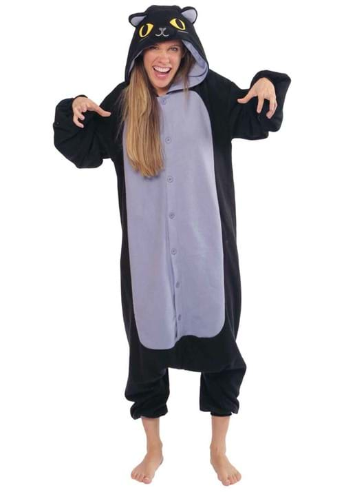 Adult Spooky Black Cat Kigurumi