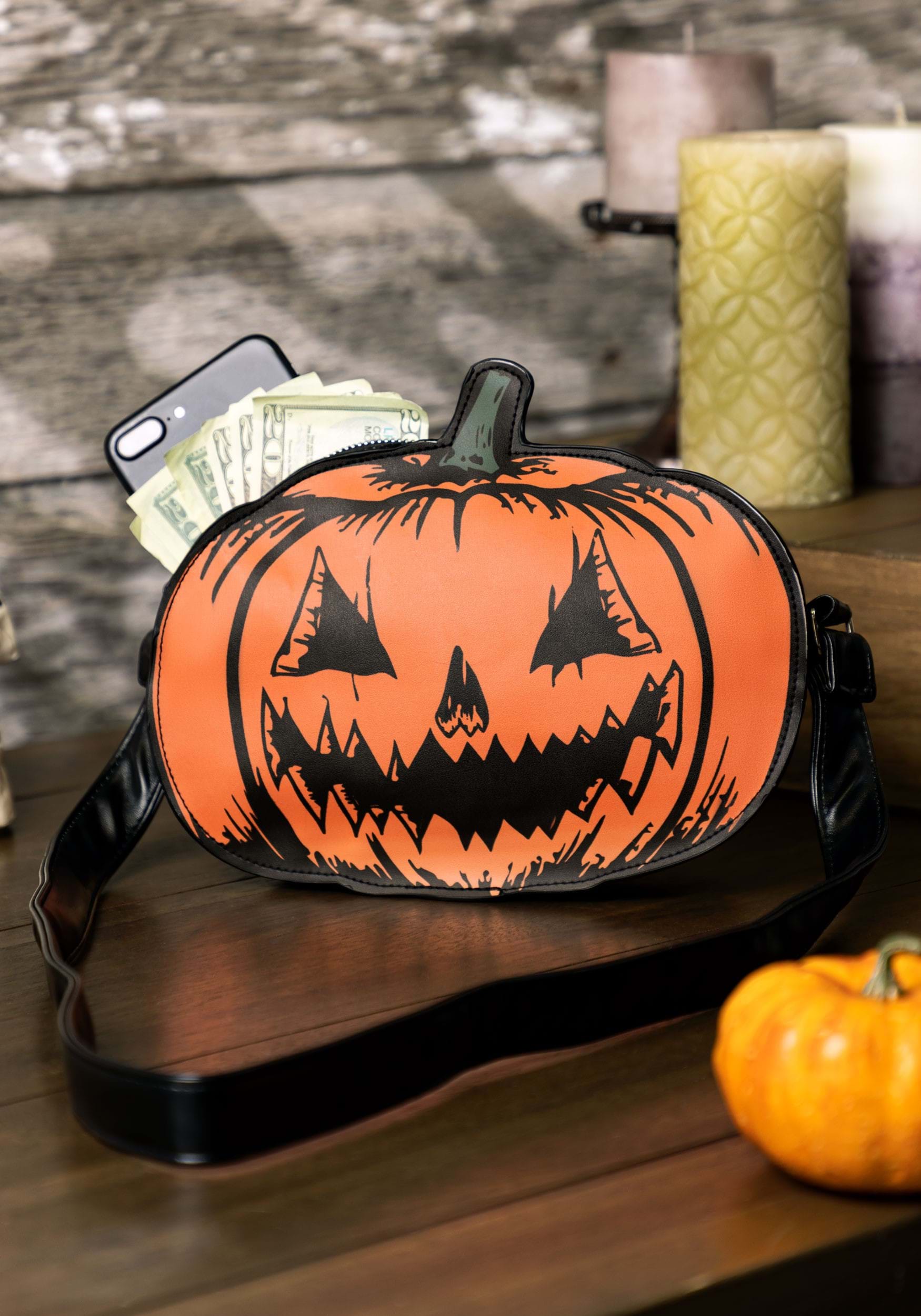 jack o lantern pumpkin purse 0