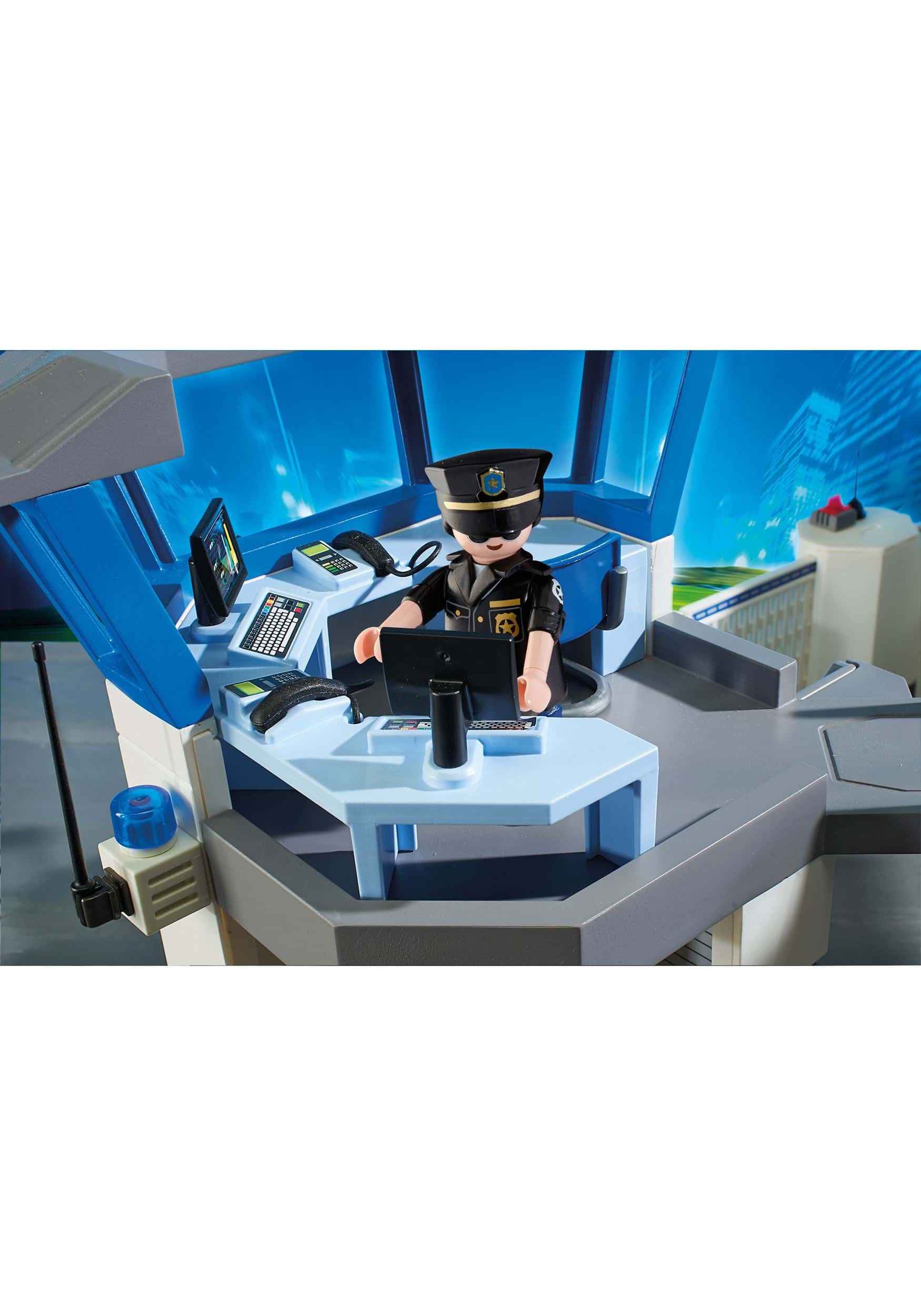 Police Command Center with Prison Playmobil Playset