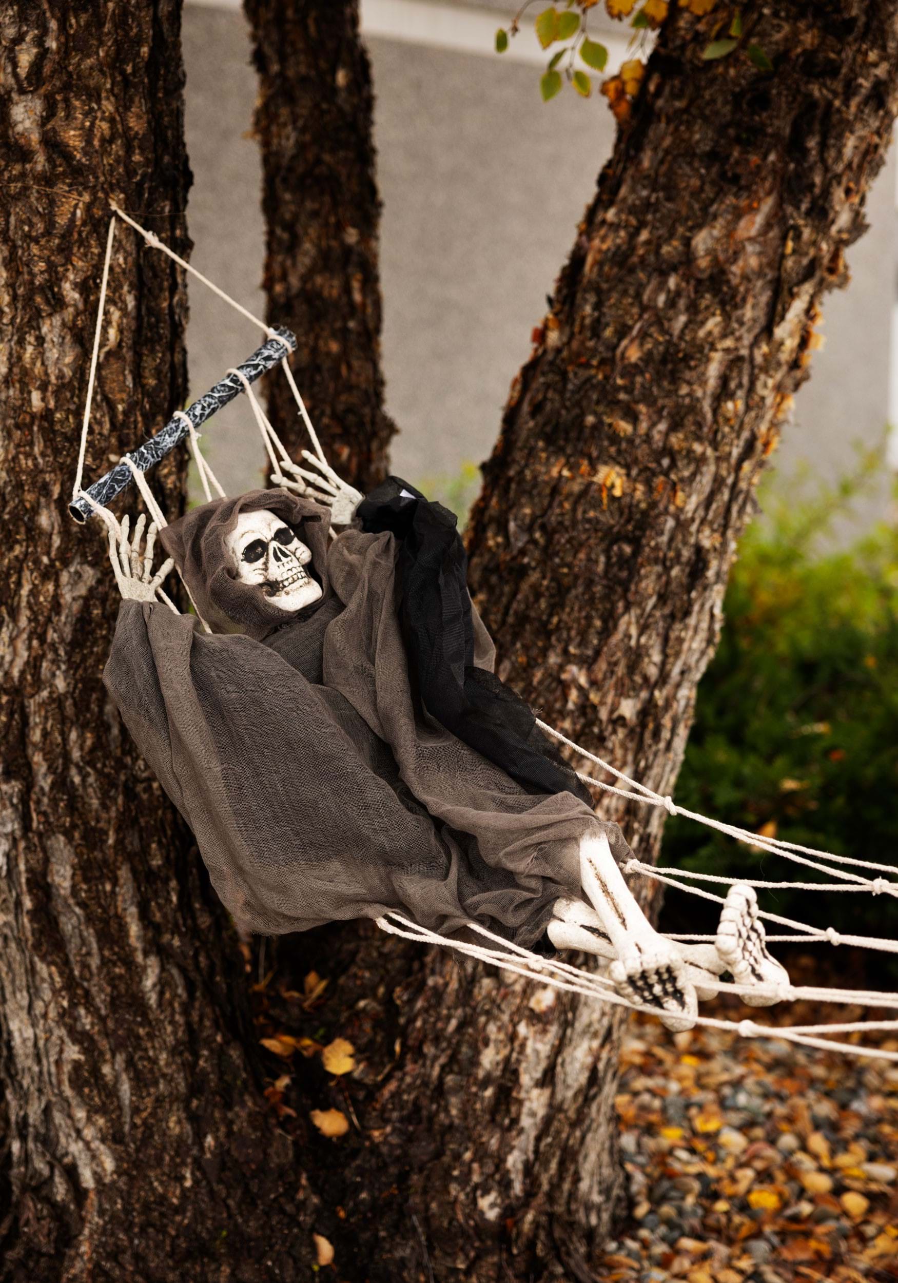 Lazy Bones Hammock Reaper Halloween Decoration
