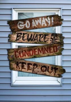 Haunted Window Boards with Words