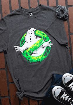 Ghostbusters Glow in the Dark Slimy Logo Adult T Shirt upd