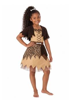 Girls Cavegirl Dress Costume New Main