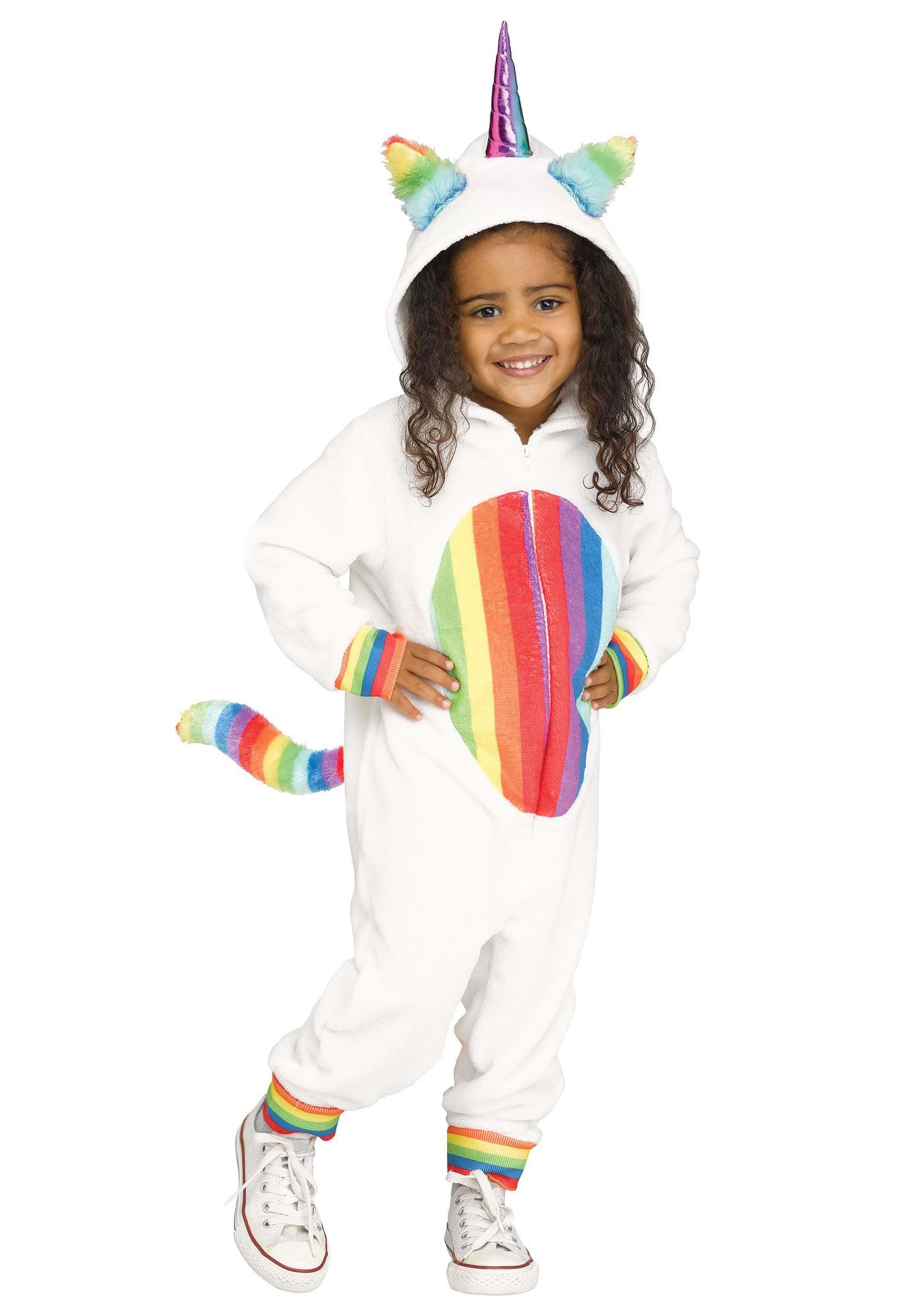 Photos - Fancy Dress Toddler Fun World Girl's Rainbow Unicorn  Costume Green/Red/White F 