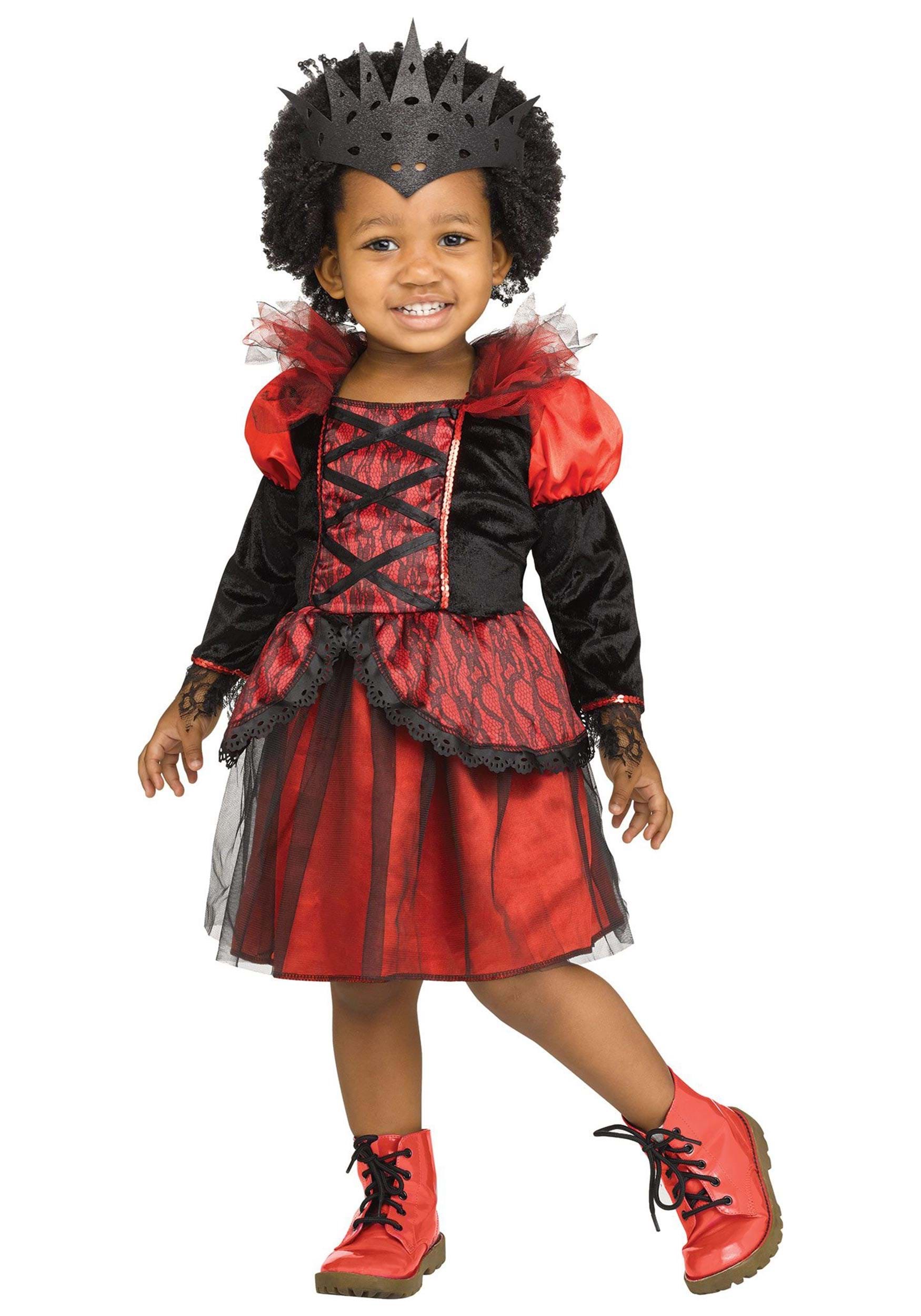 Photos - Fancy Dress Fun World Girl's Ruby Vampiress Toddler Costume Dress Black/Red FU1199