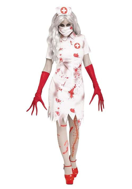 Womens Horror Nurse Costume Dress