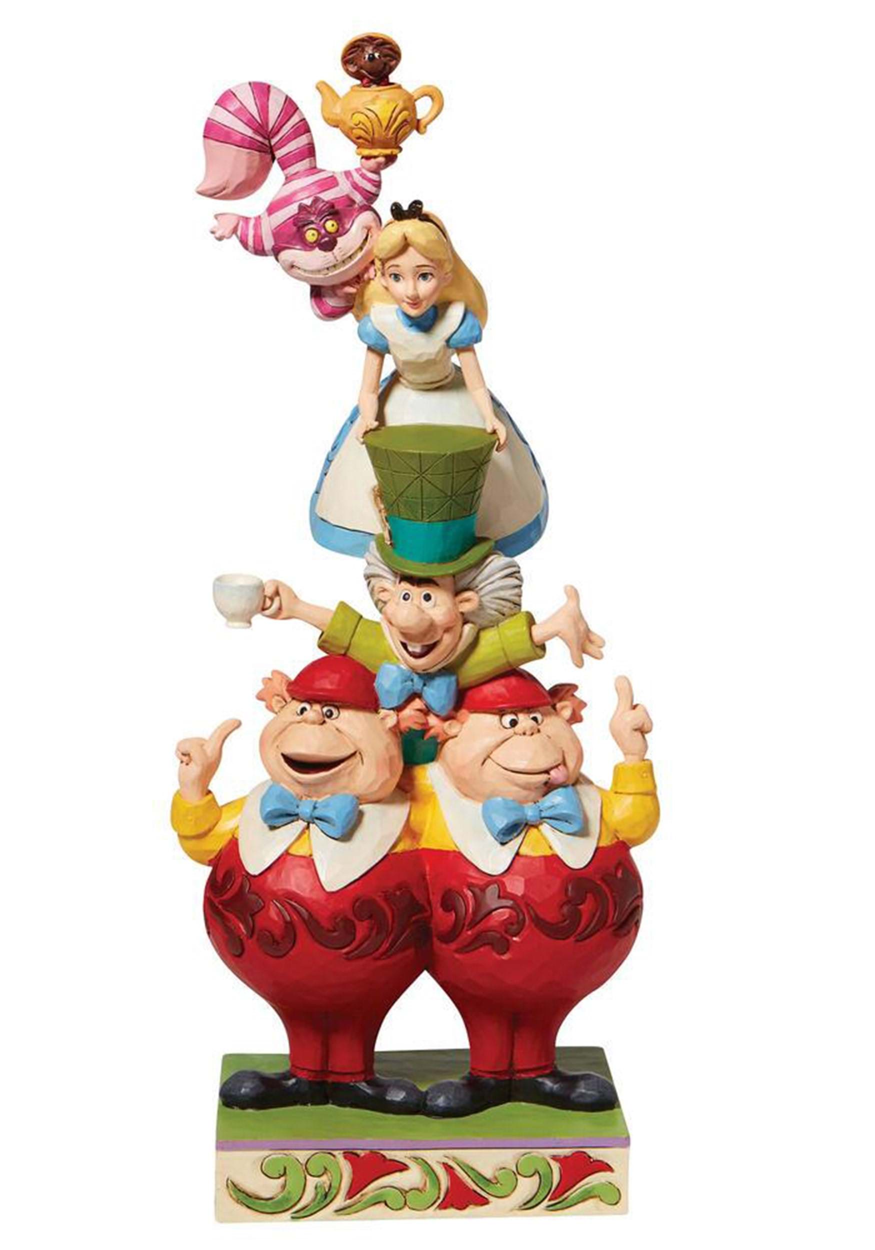 Jim Shore Alice in Wonderland Stacked Statue: Were All Mad Here