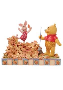 Jim Shore Pooh and Piglet Fall Leaves Statue