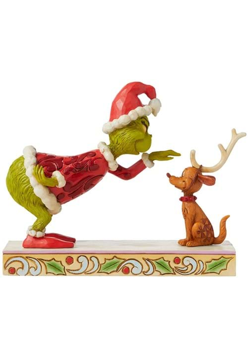 Jim Shore Grinch Petting Max Statue