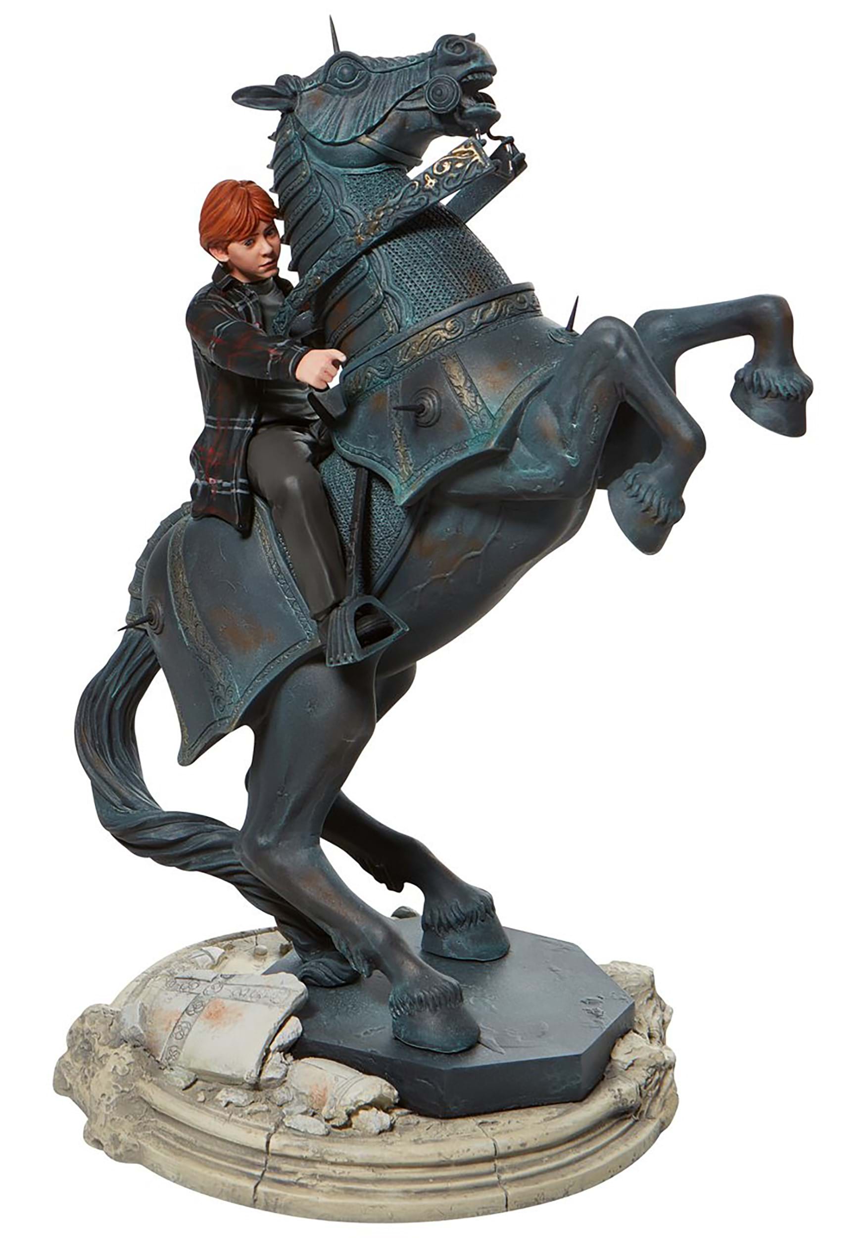 Ron on Chess Horse Harry Potter Statue