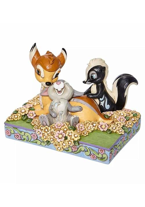 Jim Shore Bambi and Friends in Flowers Statue