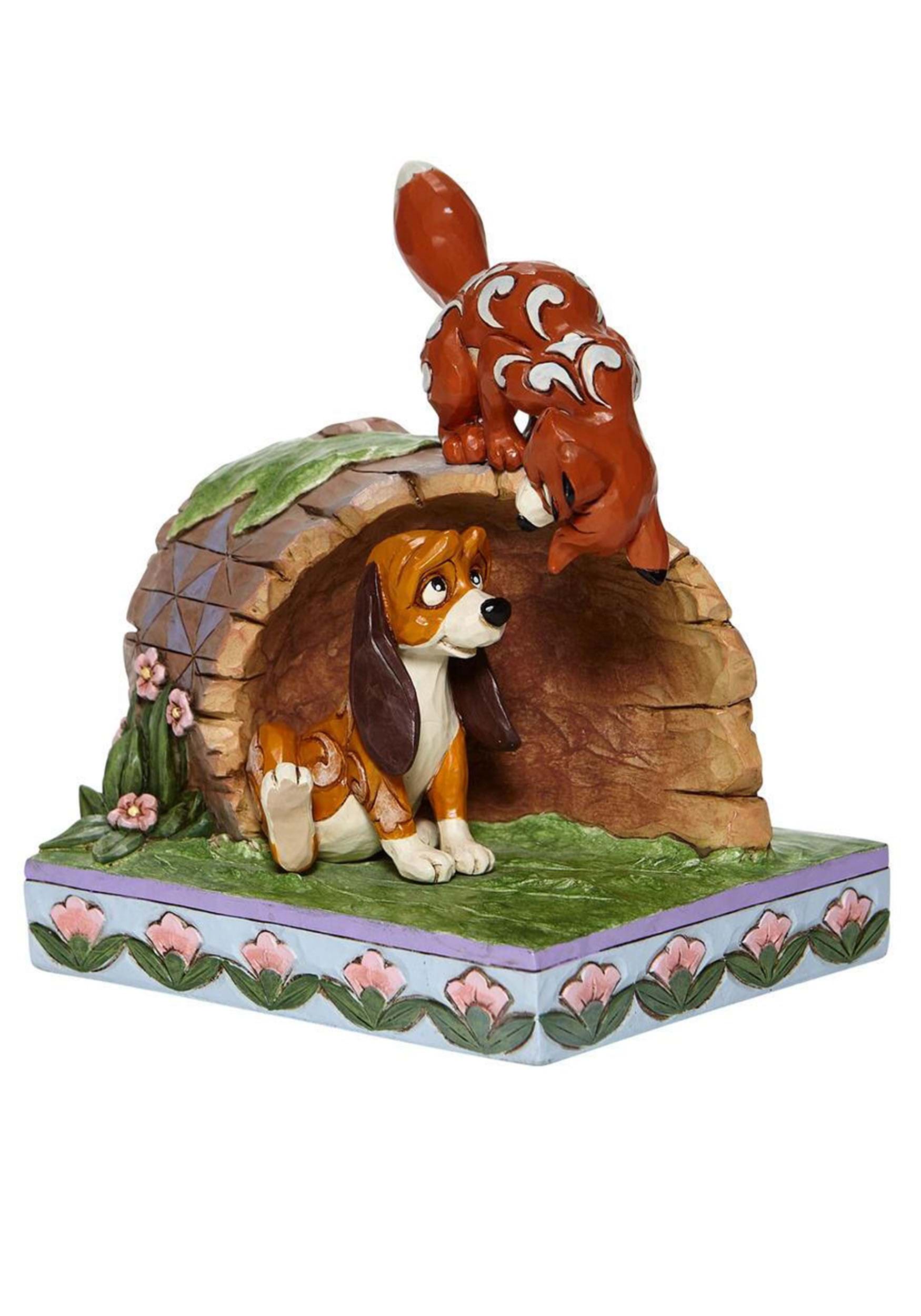 Fox And The Hound On Log Collectible Jim Shore Statue
