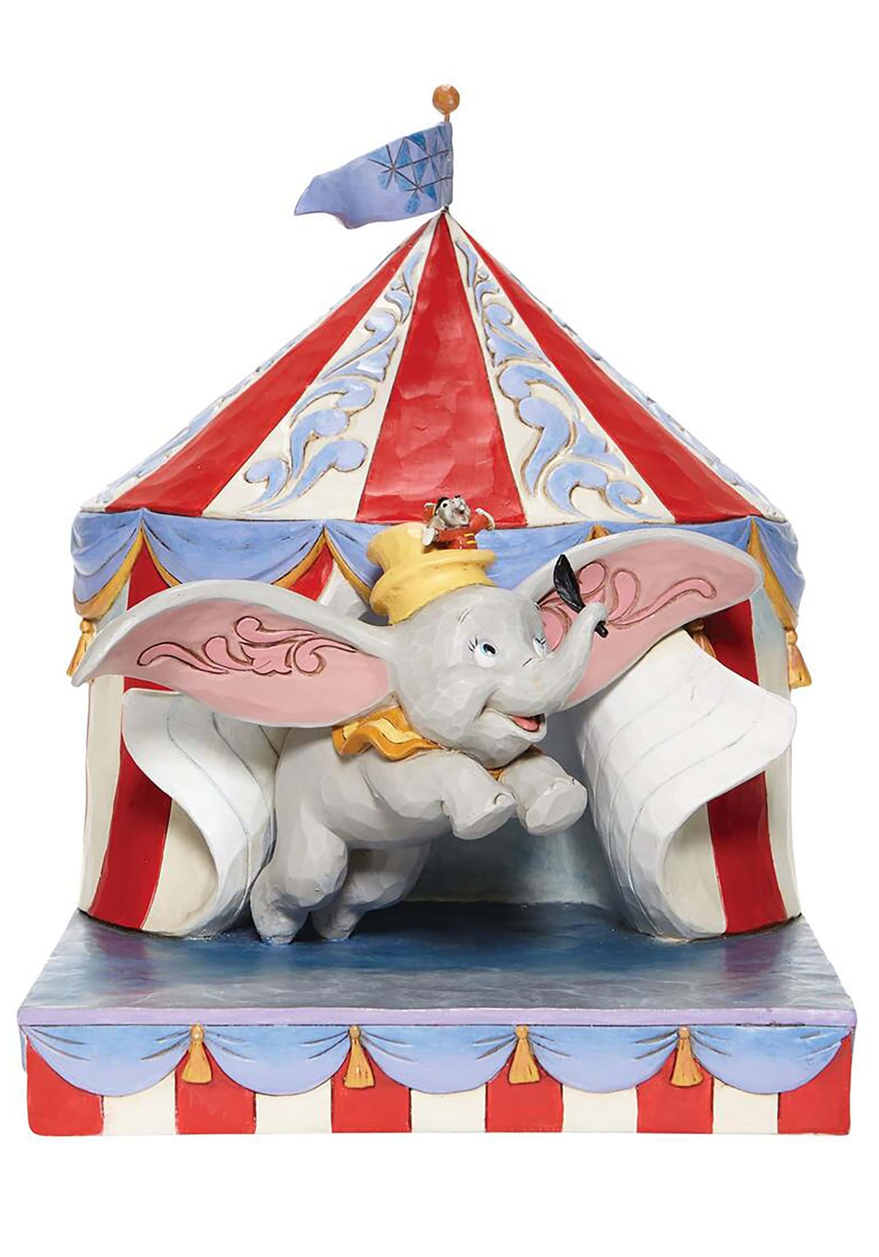 Jim Shore Dumbo Flying Out of Tent Scene Disney Diorama