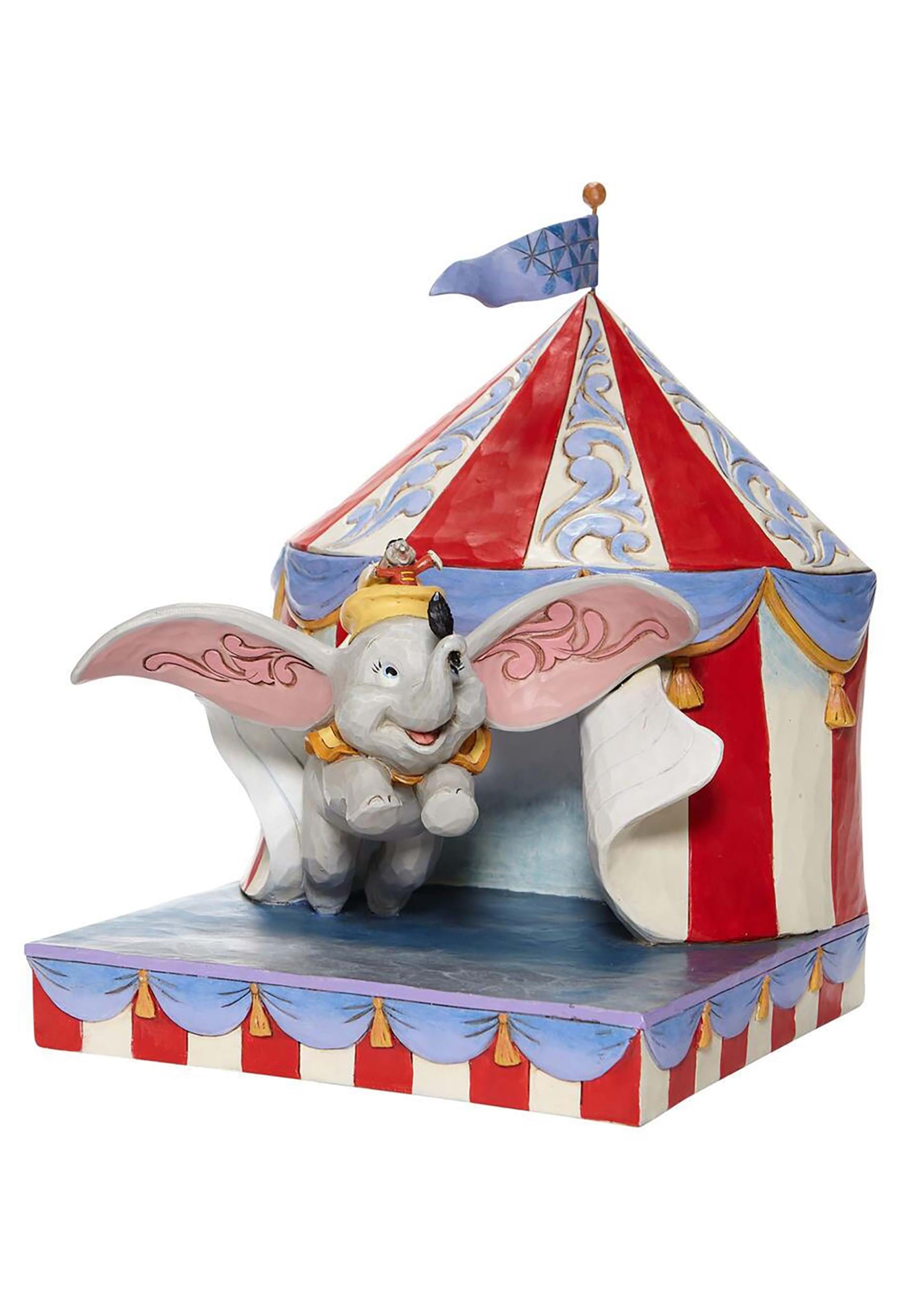 Jim Shore Dumbo Flying Out Of Tent Scene Disney Diorama