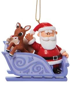 Rudolph Santa's Sleigh Ornament
